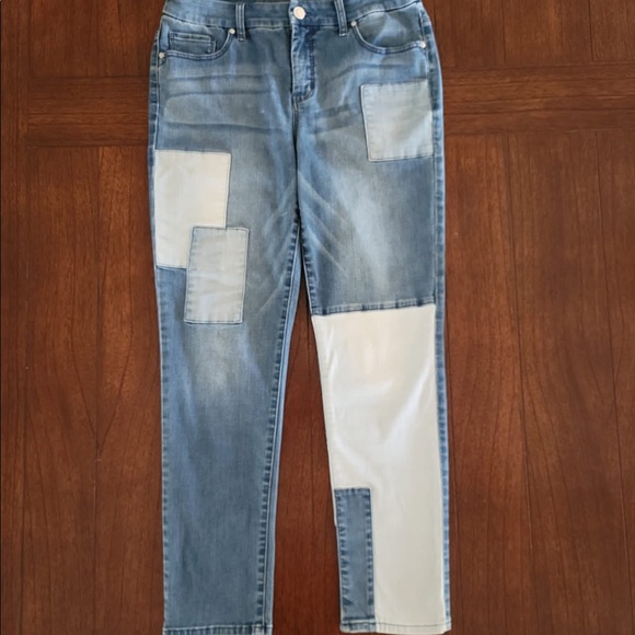 Chico’s so slimming patchwork jeans - Picture 1 of 2